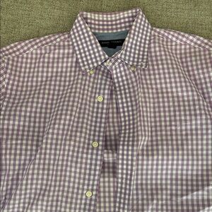 Banana Republic Men's Purple Gingham Shirt